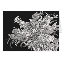 Dragon Enchantment Färg din egen Hälsningskort