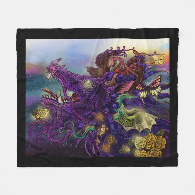 Dragon Enchantment Fleecefilt (Framsidan (Horisontell))