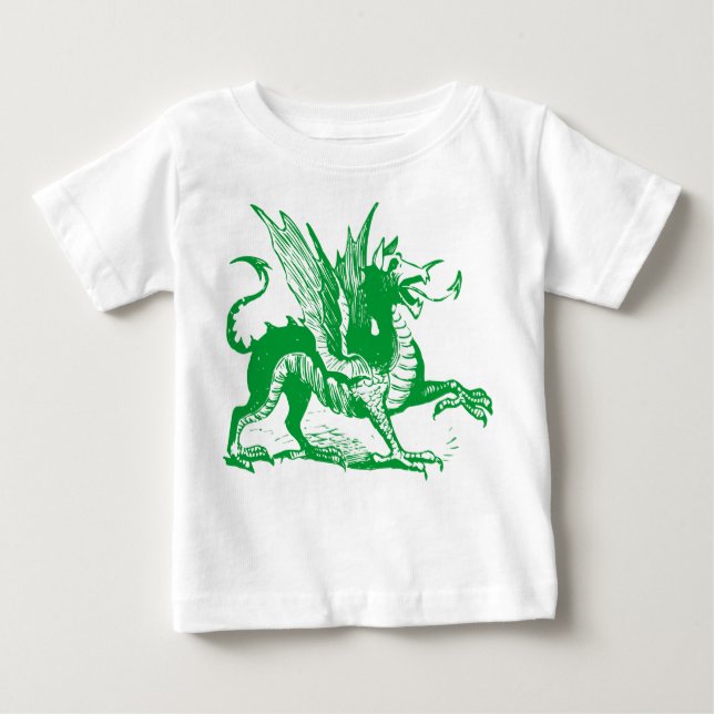 Dragon Engrave - Grass Grönt Tee (Framsida)