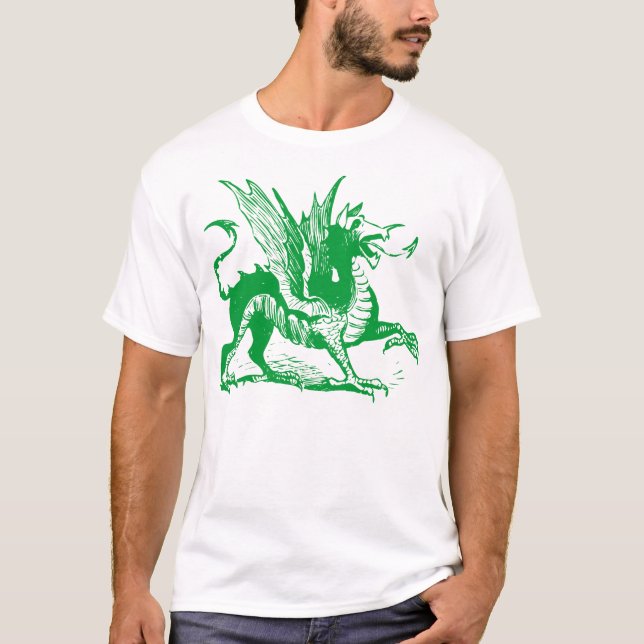 Dragon Engrave - Grass Grönt Tee (Framsida)