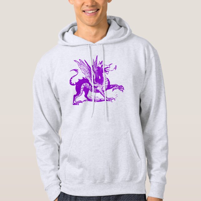 Dragon Engrave - Lila Sweatshirt (Framsida)