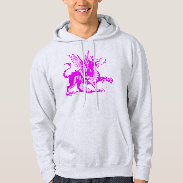 Dragon Engrave - Magenta Sweatshirt (Framsida)