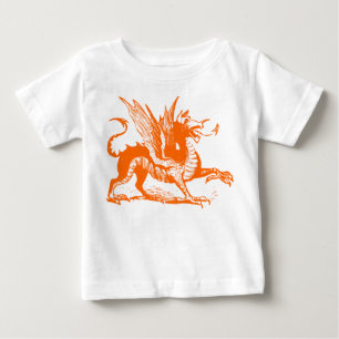 Dragon Engrave - Orange Tee Shirt