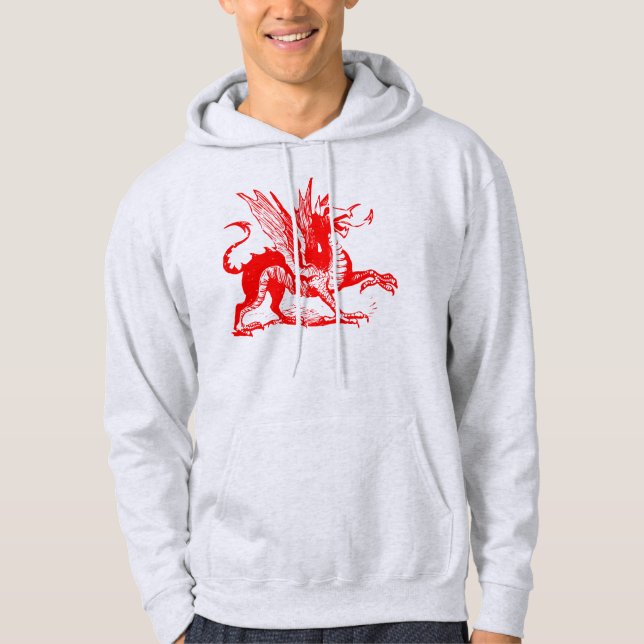 Dragon Engrave - Red Sweatshirt (Framsida)