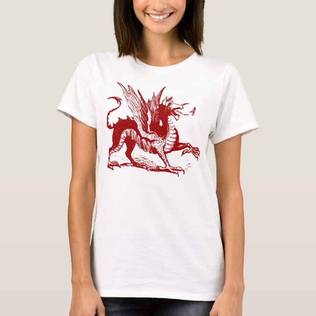 Dragon Engrave - Ruby Red T-shirt (Framsida)