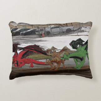 Dragon Family Accent Pillow Prydnadskudde