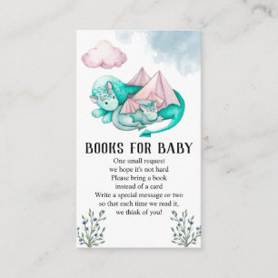 Dragon Family Baby Shower Bokar för Baby Tilläggskort