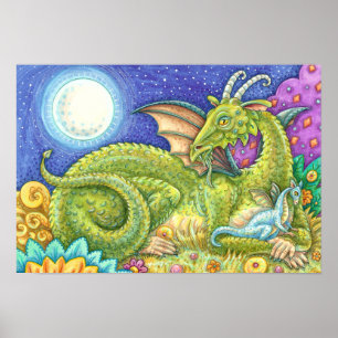 DRAGON FAMILY NÄSTA GENERATION, WHIMSICAL FANTASY POSTER
