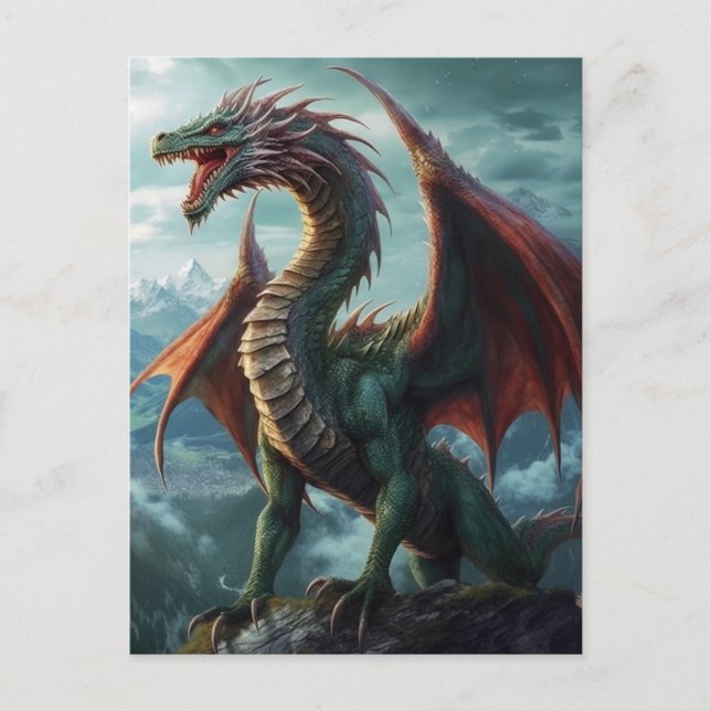 Dragon Fantasy Art Postcard Vykort (Framsida)