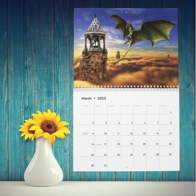 Dragon Fantasy Art Välj ett år Kalender (Skapare uppladdad)