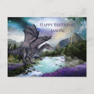 Dragon Fantasy Child Birthday vykort