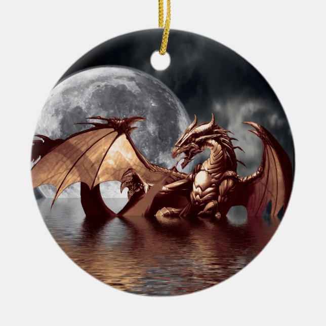 Dragon Fantasy Träd Ornament (Framsidan)