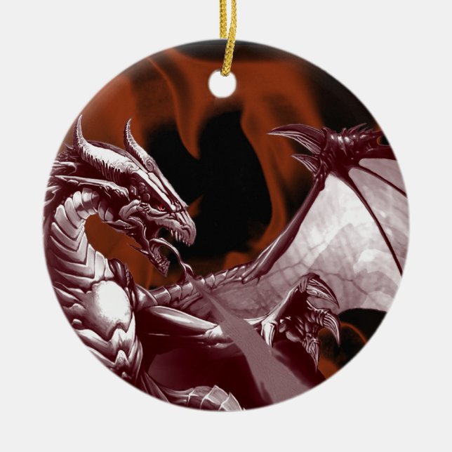 Dragon Fantasy Träd Ornament (Framsidan)