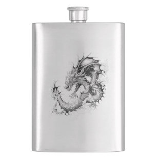 Dragon Fantasy Vild Animal Illustration Art Tattoo Fickplunta