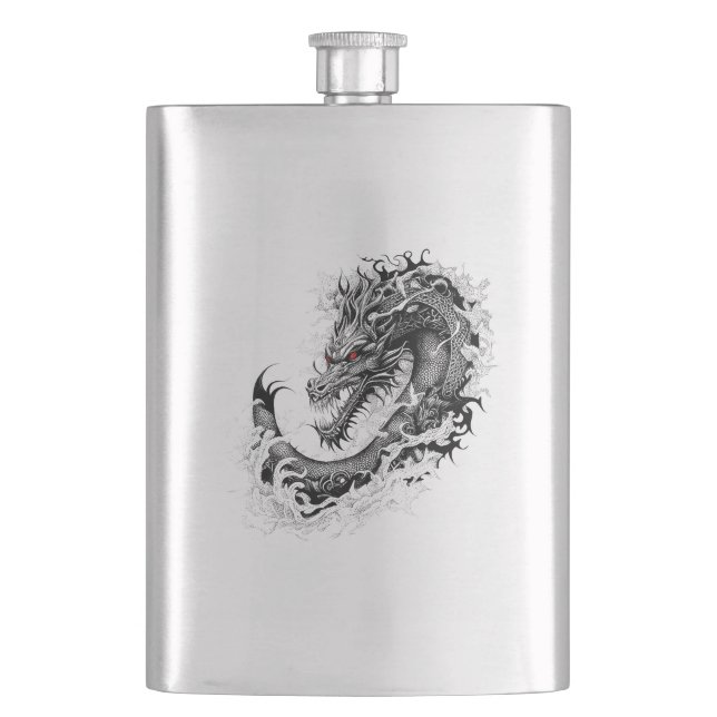 Dragon Fantasy Vild Animal Illustration Art Tattoo Fickplunta (Framsidan)