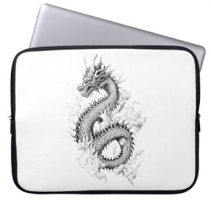 Dragon Fantasy Vild Animal Illustration Art Tattoo Laptop Fodral