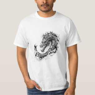 Dragon Fantasy Vild Animal Illustration Art Tattoo T Shirt