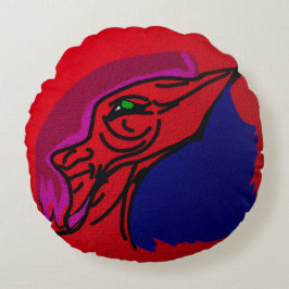 Dragon Fashionista Rund Kudde