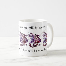 Dragon Fear Quotes - Embrace Courty and Strength Kaffemugg