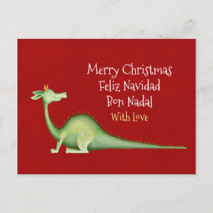 Dragon ・ Feliz navidad ・ Bon nadal ・ Jul Vykort
