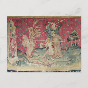 Dragon Fighting with the Servants of God Vykort
