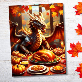 Dragon Firande Thanksgiving Vykort