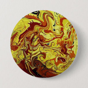 Dragon Fire Abstract Design Pin/ Knapp