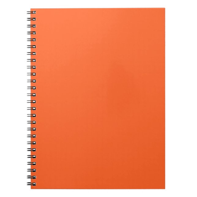 Dragon Fire Bright Orange Solid Färg Skriv ut Anteckningsbok (Framsidan)