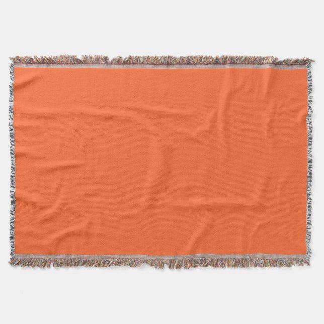 Dragon Fire Bright Orange Solid Färg Skriv ut Filt (Framsidan)
