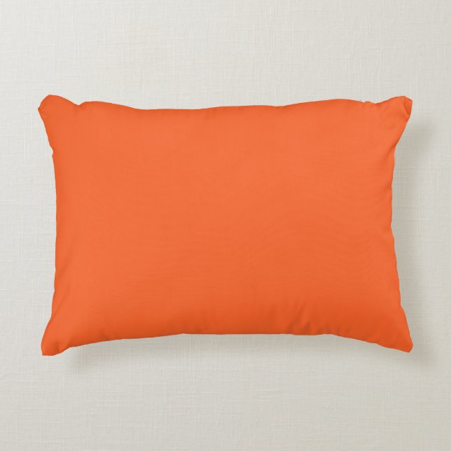 Dragon Fire Bright Orange Solid Färg Skriv ut Prydnadskudde (Framsidan)
