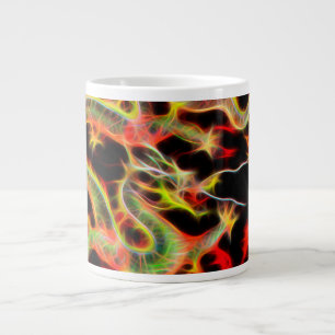 Dragon Fire decor on Lucky Energy Jumbo Mugg