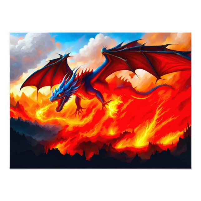 Dragon Fire Fototryck (Framsidan)