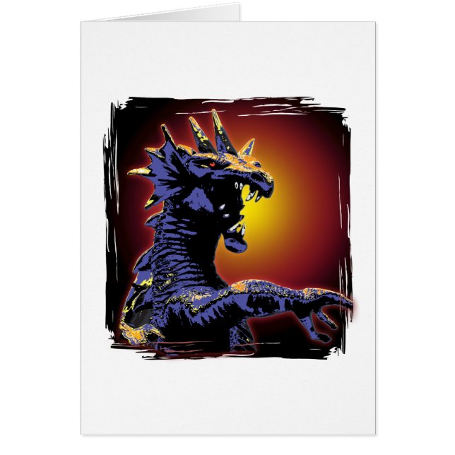 Dragon Fire Hälsningskort (Framsidan)