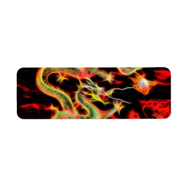 Dragon Fire on Lucky Energy Returadress Etikett (Framsidan)