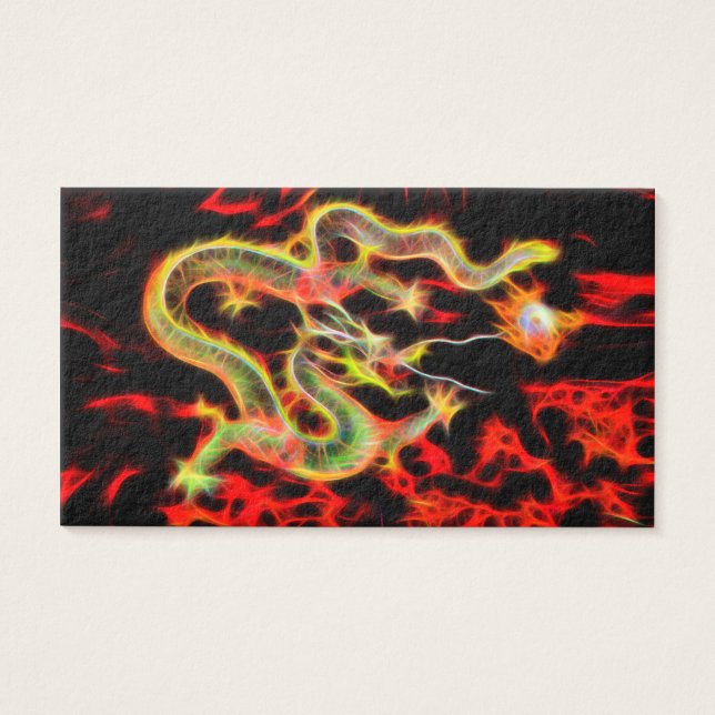 Dragon Fire on Lucky Energy Visitkort (Framsidan)