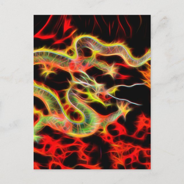 Dragon Fire on Lucky Energy Vykort (Framsida)