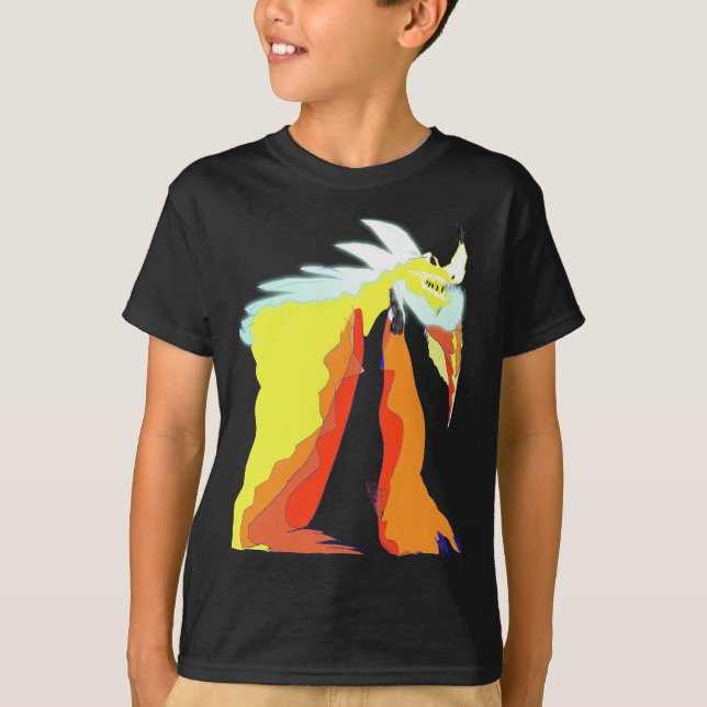 Dragon FireShock Blue Kid T Shirt (Framsida)