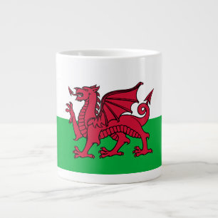 Dragon Flagga of Wales, Celtic Welsh National Flag Jumbo Mugg