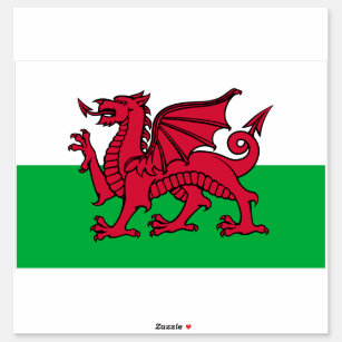 Dragon Flagga of Wales, Celtic Welsh National Flag Klistermärken