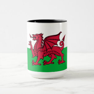 Dragon Flagga of Wales, Celtic Welsh National Flag Mugg