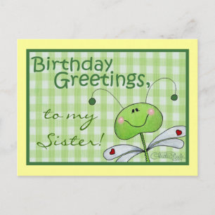 Dragon Fly Birthday personalize Vykort