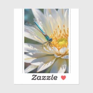 Dragon Fly Flower Klistermärken