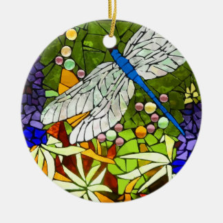 dragon-fly, libélula julgransprydnad keramik