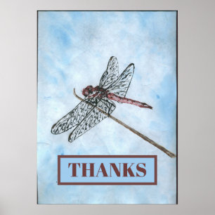 Dragon Fly, THANKS, lägg till text Poster