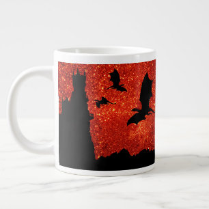 Dragon, flygande, sunrise/sunset himlar cliff cast jumbo mugg