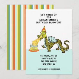 Dragon Födelsedagsfest Inbjudningar