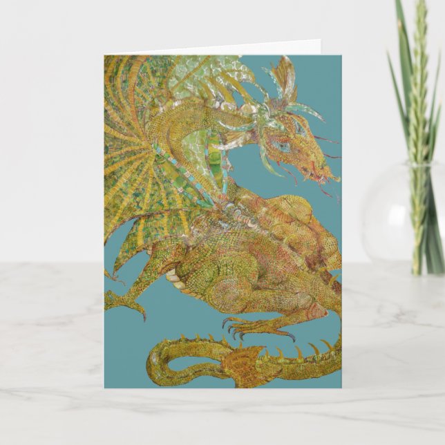Dragon födelsedagskort kort (Framsida)