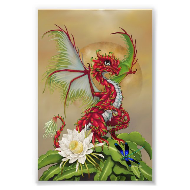 Dragon Fruit Dragon 4x6 Skriv ut Fototryck (Framsidan)