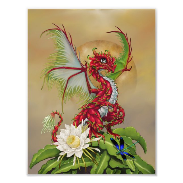 Dragon Fruit Dragon 8.5x11 Skriv ut Fototryck (Framsidan)