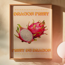 Dragon Fruit | Frukt du Dragon Fransk Fruit Poster